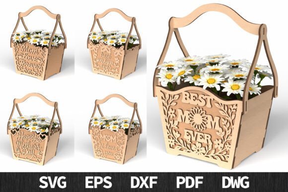 Mothers Day Flower Basket SVG 119795655 Creativo Digital